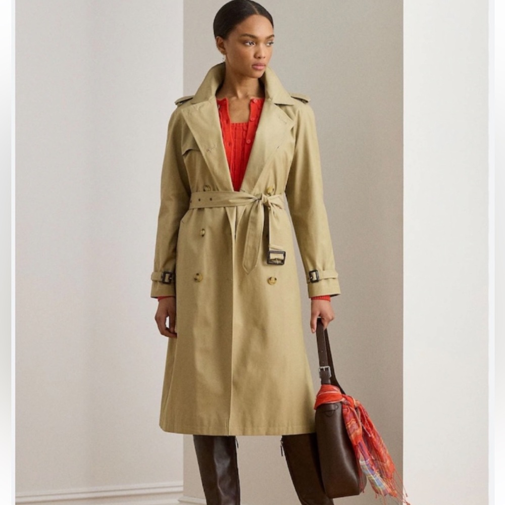 Ralph Lauren Belted water resistant Trench Coat - Picture 1 of 16